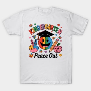 Peace Out Kindergarten Graduation Last Day Of School T-Shirt